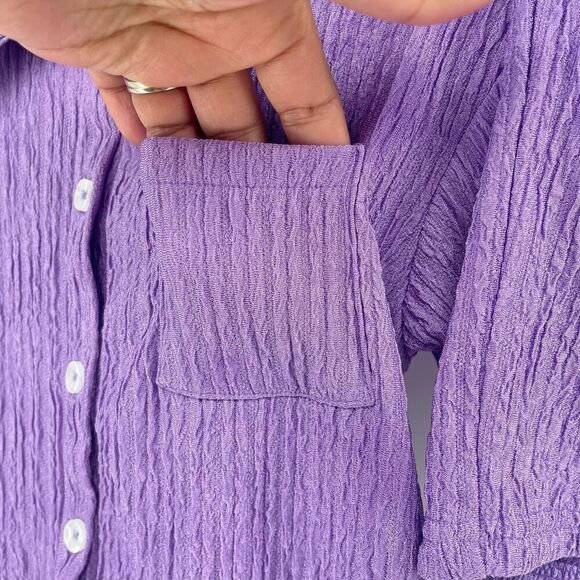 SHEIN Girls Purple Collared Top & Shorts Set Size 6 – 2-Piece Matching Outfit - Picture 6 of 15